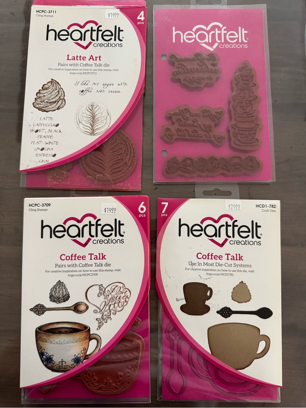 NEW Heartfelt Creations Coffee Talk & Latte Art StampS and Die Sets